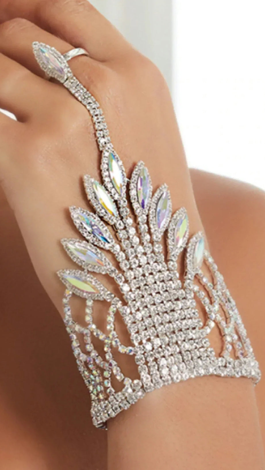 BRACCIALE CON FRANGE FLOREALI E DIAMANTI ARABIA