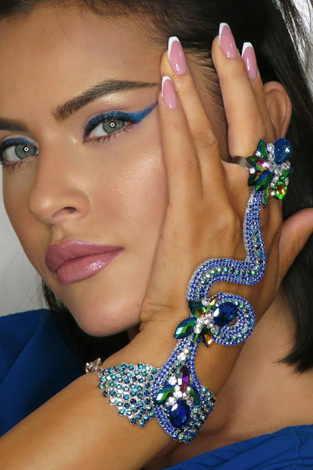 BRACCIALE SERPENTE CON FIORE DI CRISTALLO DALILA