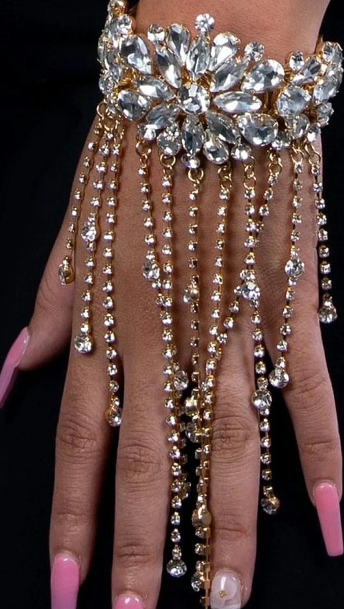 AIIZIE DANELY FLORAL FRINGE DIAMOND BRACELET - product image