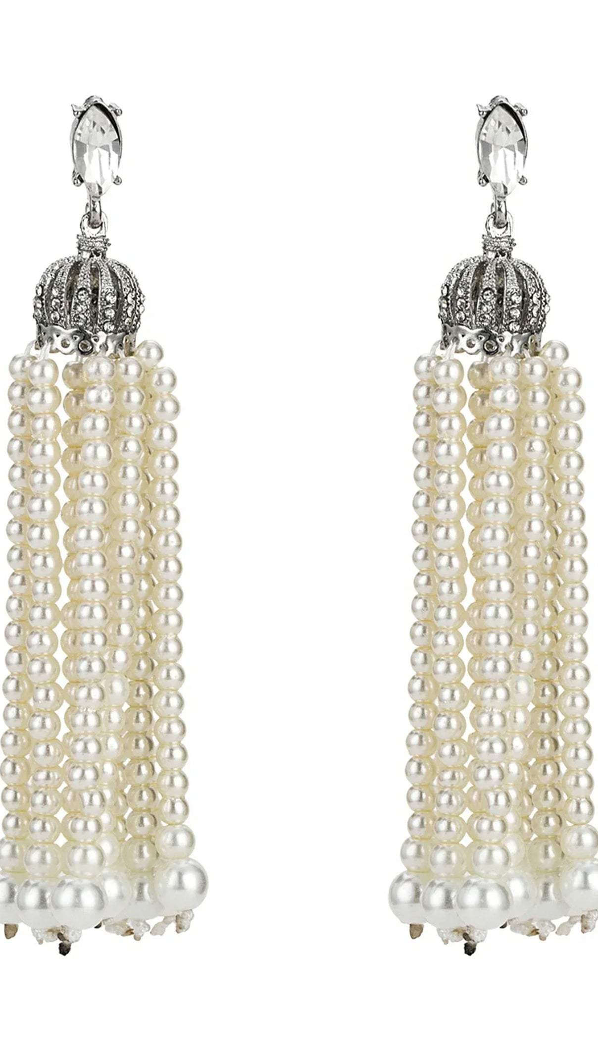 AIIZIE DANESSA TASSEL PEARL DIAMOND EARRINGS - product image