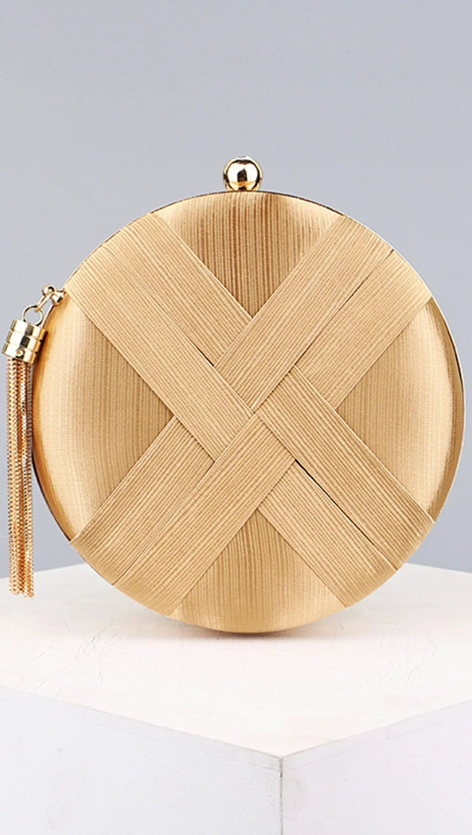 ANNELLE SATIN TASSEL MINI BAG