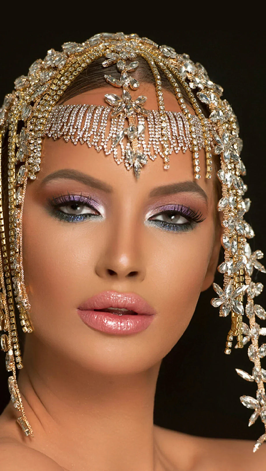 FASCIA PER CAPELLI CON FRANGE FLOREALI BRINNAN DIAMANTI