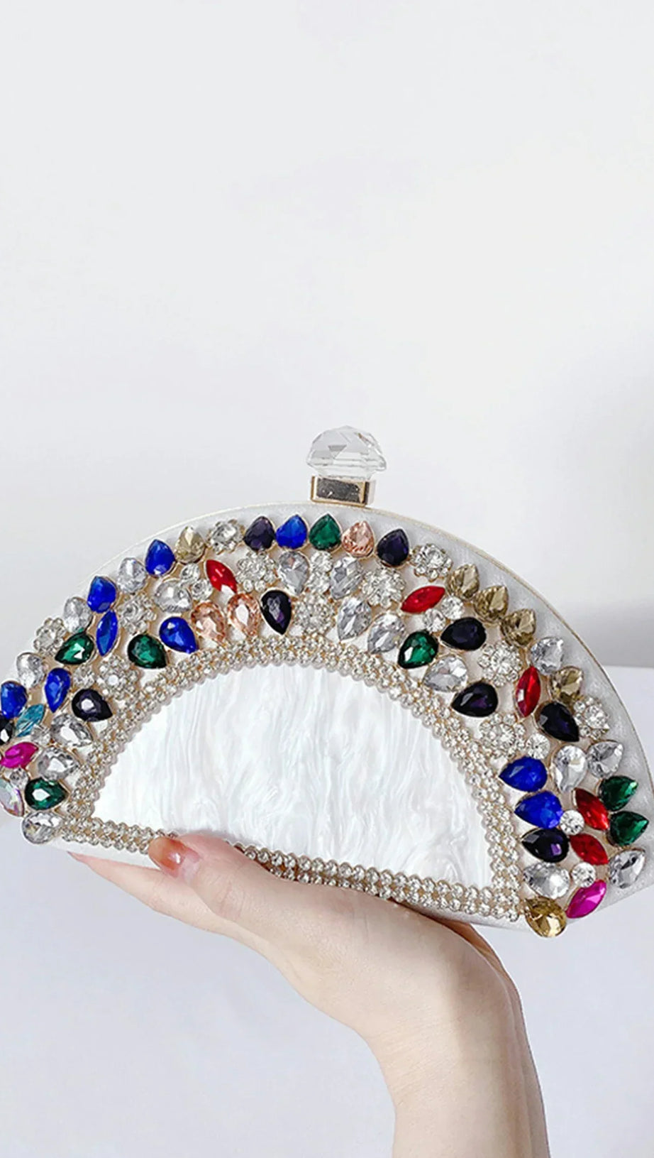Dariann Mini-Tasche mit mehrfarbigen Edelsteinen