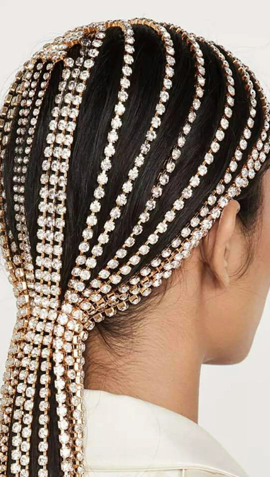 SPIRO RHINESTONE FRINGE HAIRBAND