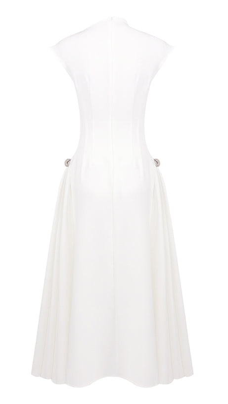 SKATER MAXI DRESS WHITE