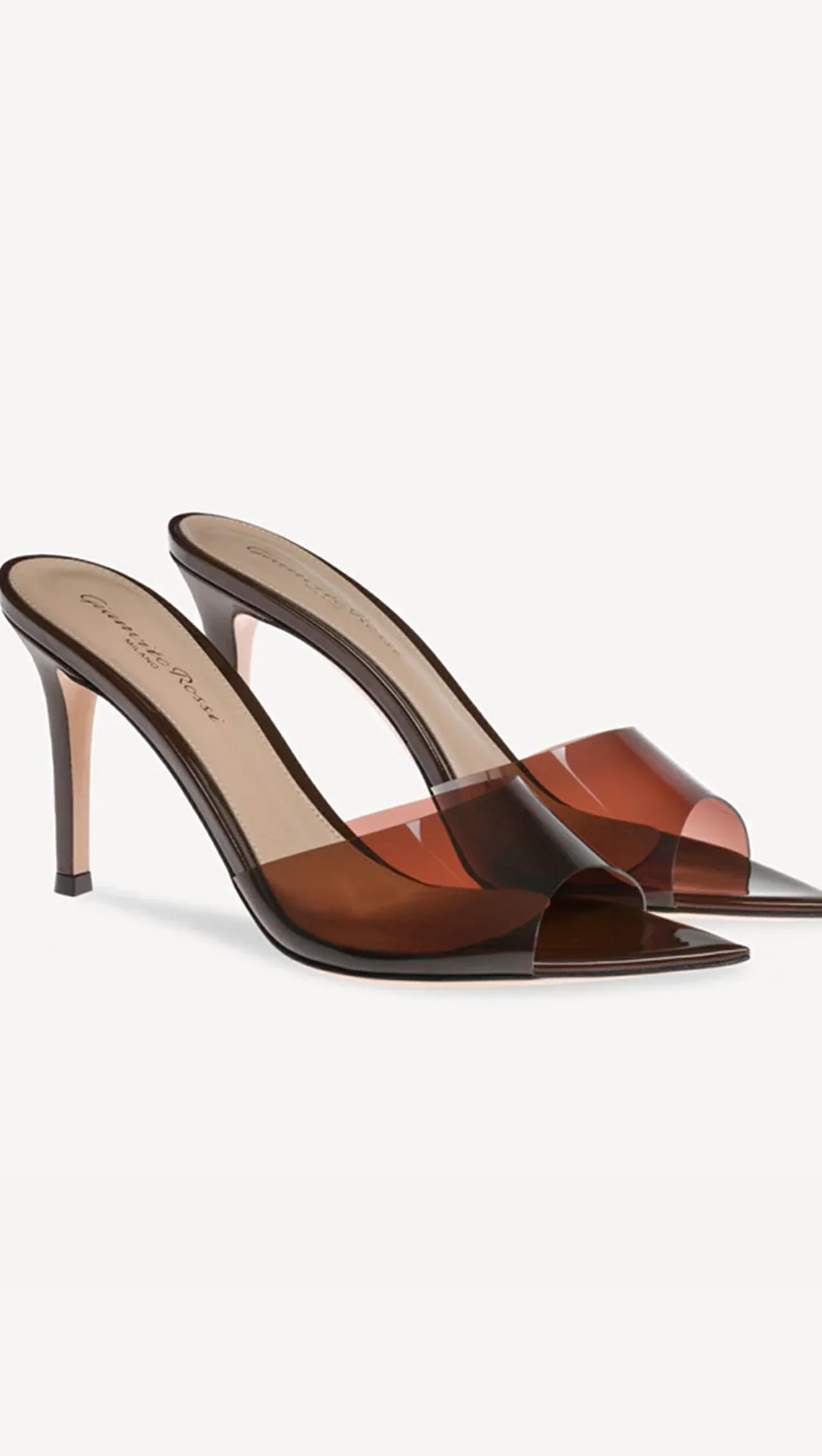 AIIZIE CAETLYN CLEAR MONOCHROME HEELS - product image