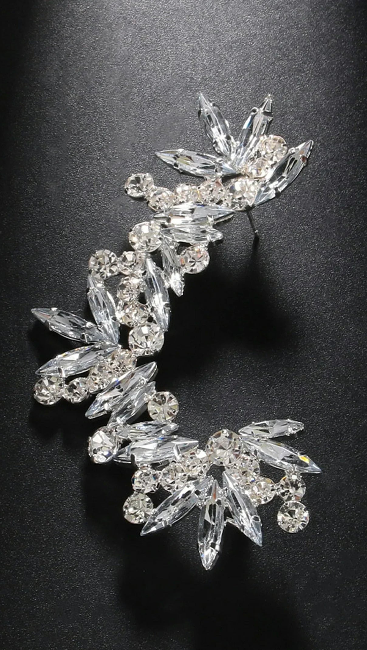 AIIZIE DANETTA FLORAL RHINESTONE EAR CLIPS - product image