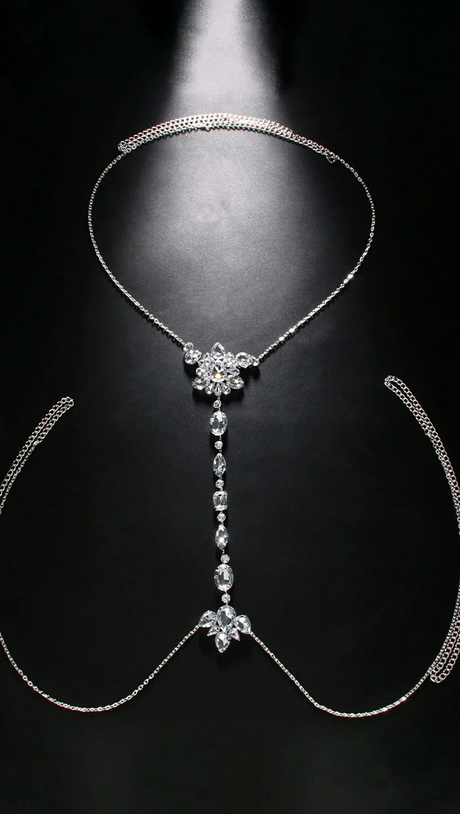 ANNALYNA CATENA PER IL CORPO CON STRASS FLOREALI