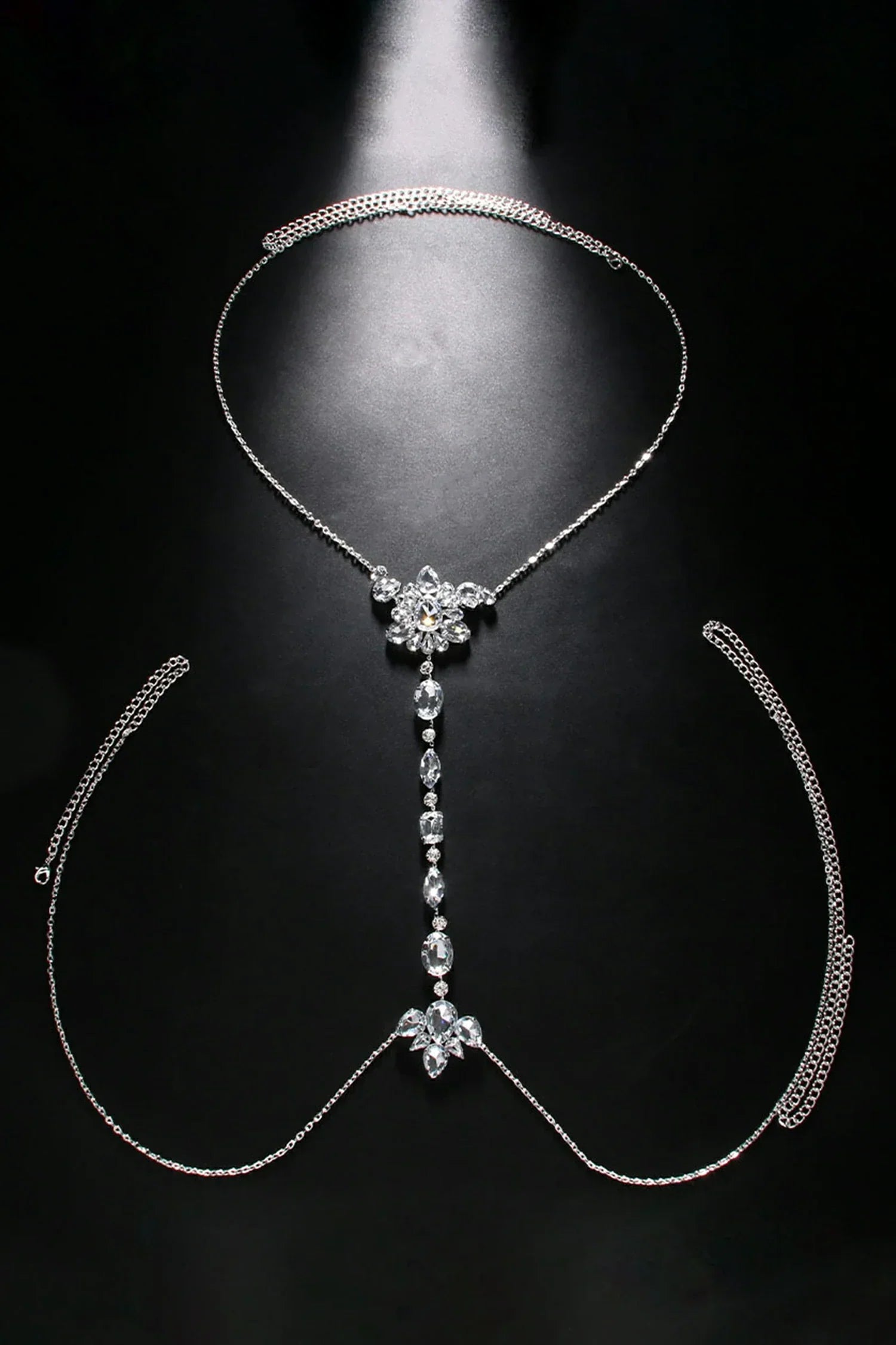 ANNALYNA CATENA PER IL CORPO CON STRASS FLOREALI