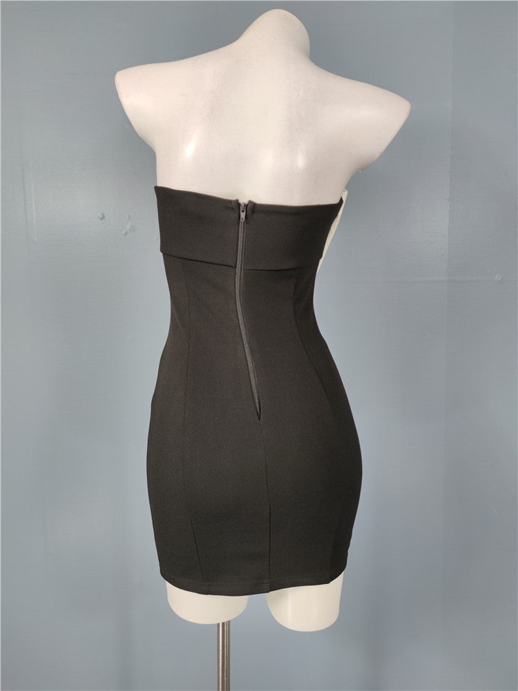 AIIZIE SATIN BOW BODYCON MINI DRESS - product image