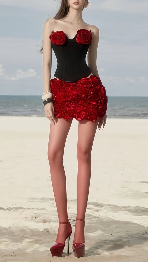 AIIZIE HIROSHI STRAPLESS FLOWER SKIRT SET - product image
