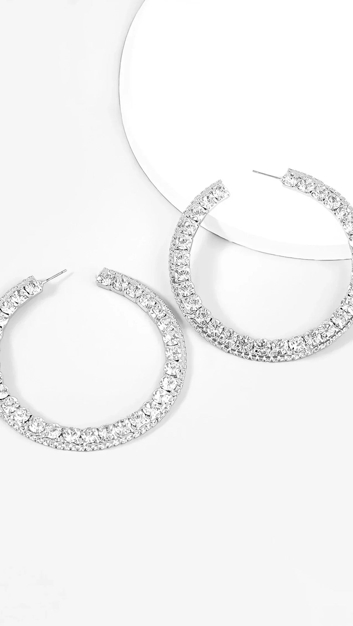 AIIZIE ANNELLA HOOP DIAMOND EARRINGS - product image
