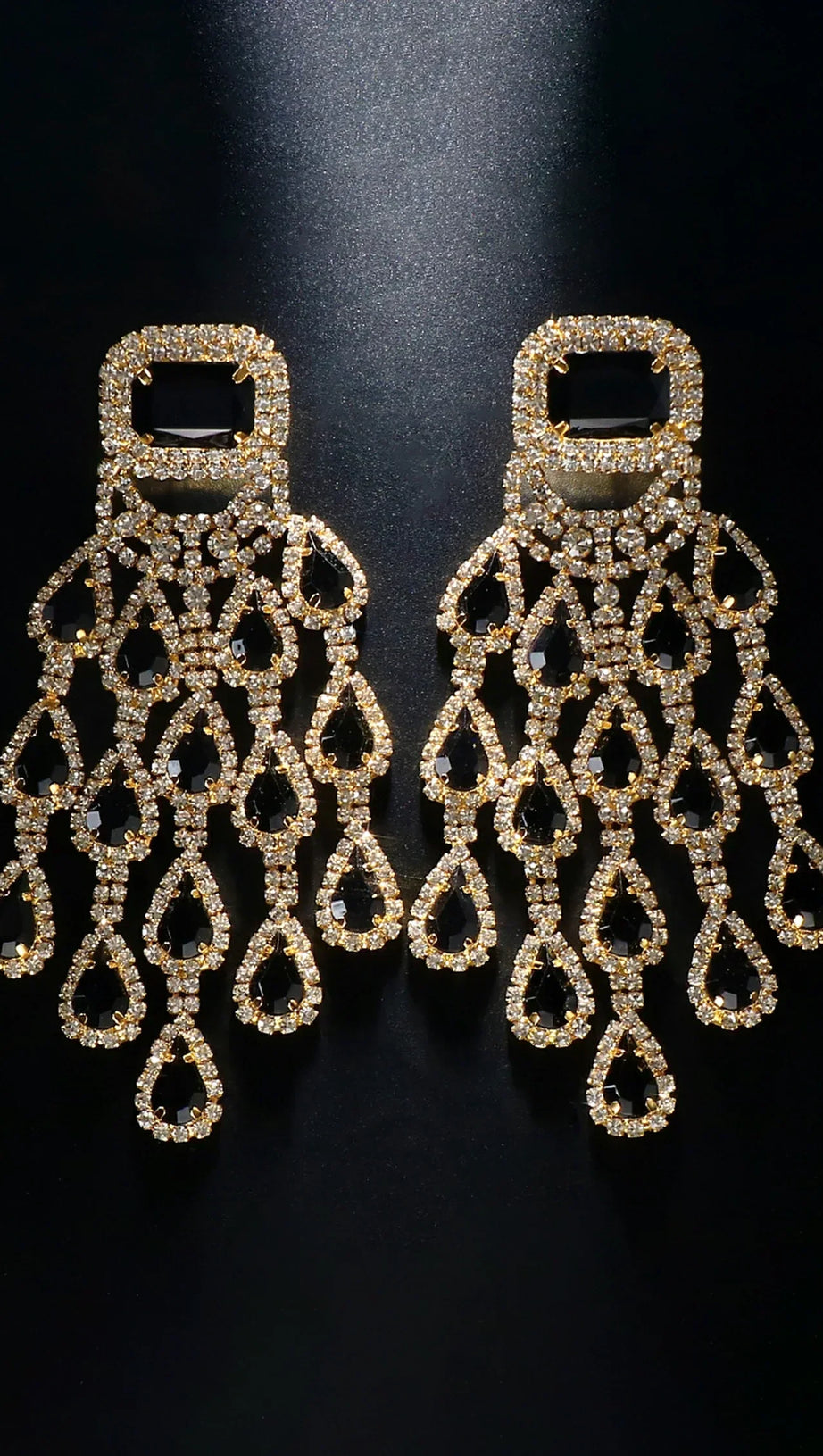 ORECCHINI CON FRANGE FLOREALI E DIAMANTI ANNALYSAH