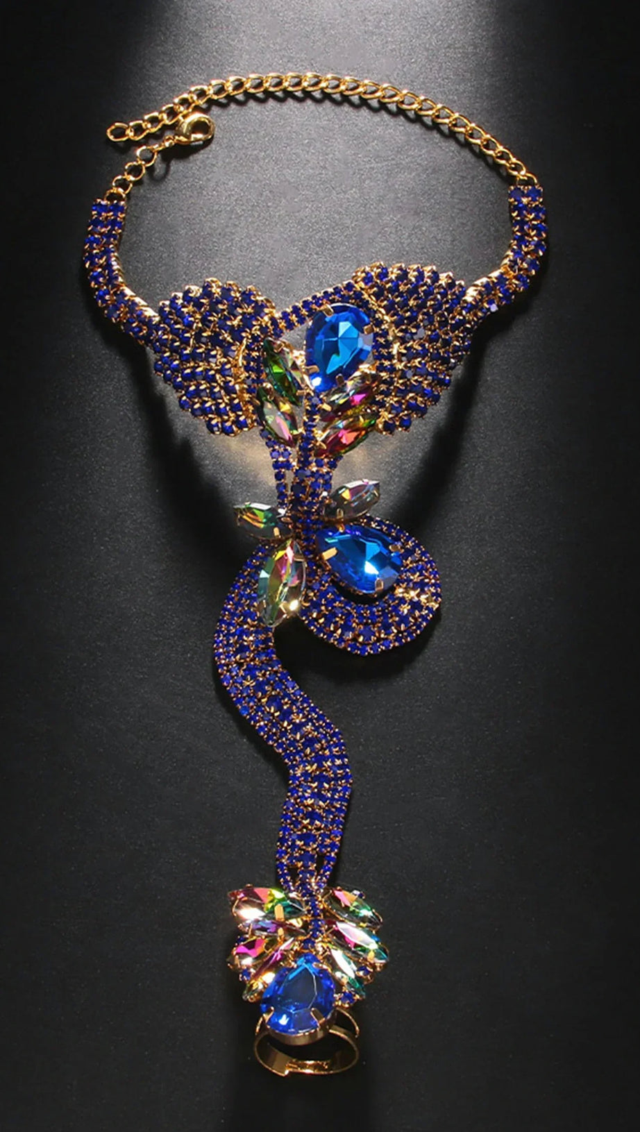 BRACCIALE SERPENTE CON FIORE DI CRISTALLO DALILA