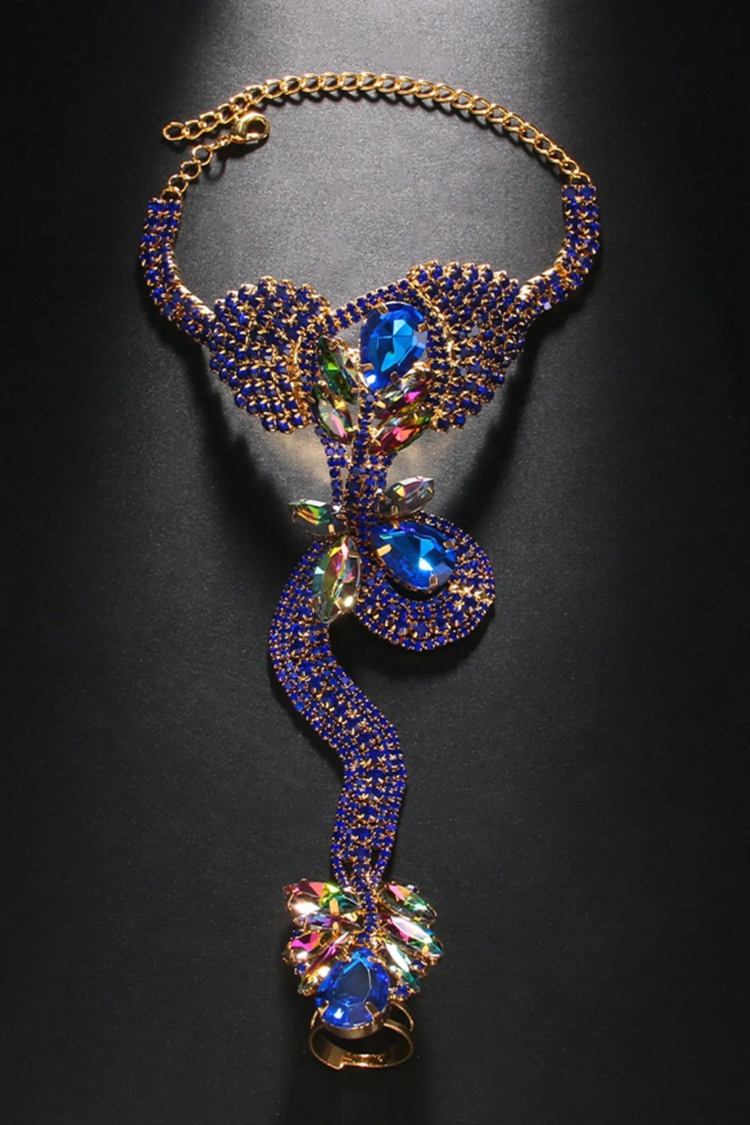 BRACCIALE SERPENTE CON FIORE DI CRISTALLO DALILA