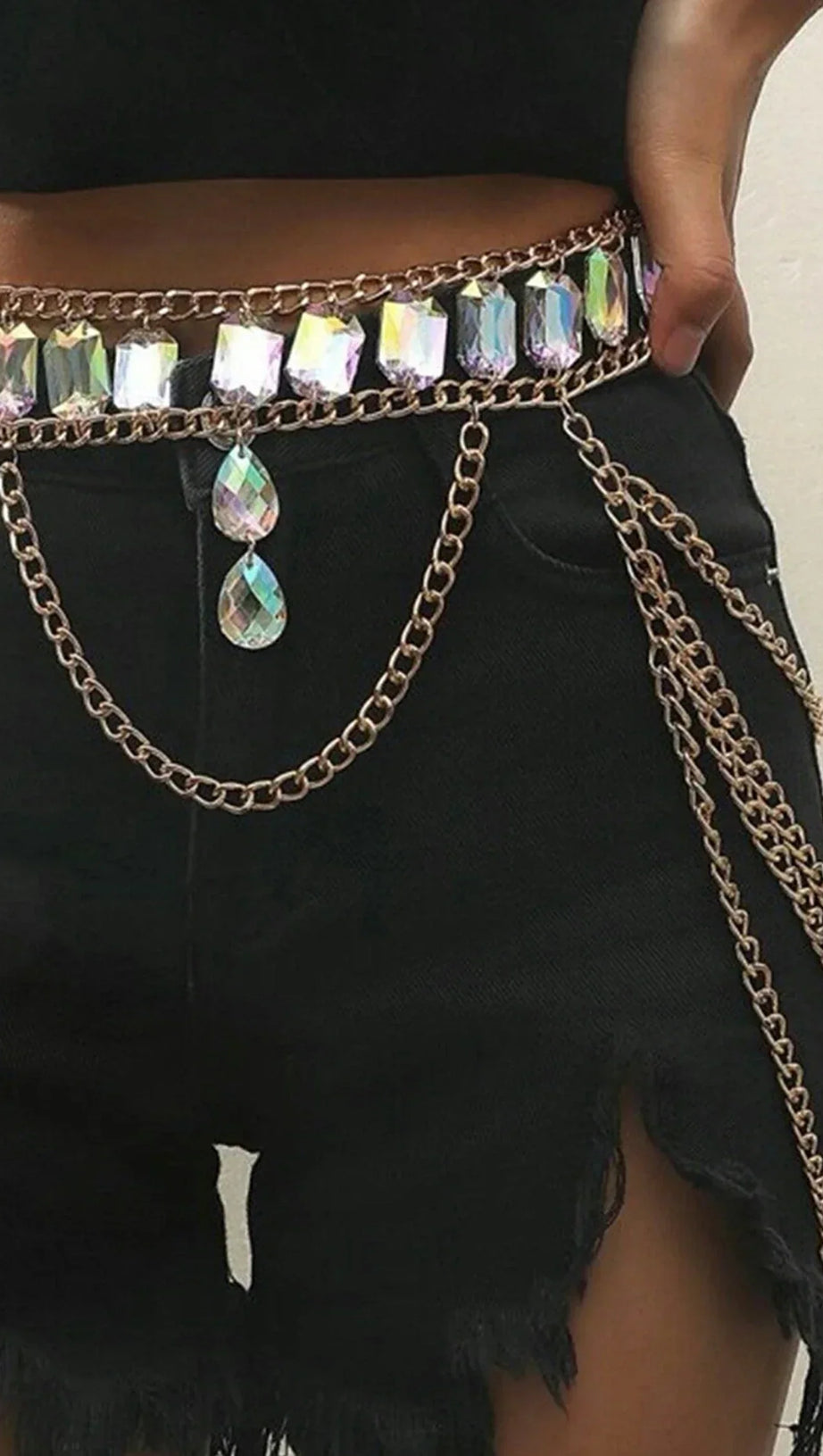 ANNALYSIAH CATENA PER IL CORPO CON CRISTALLI MULTISTRATO