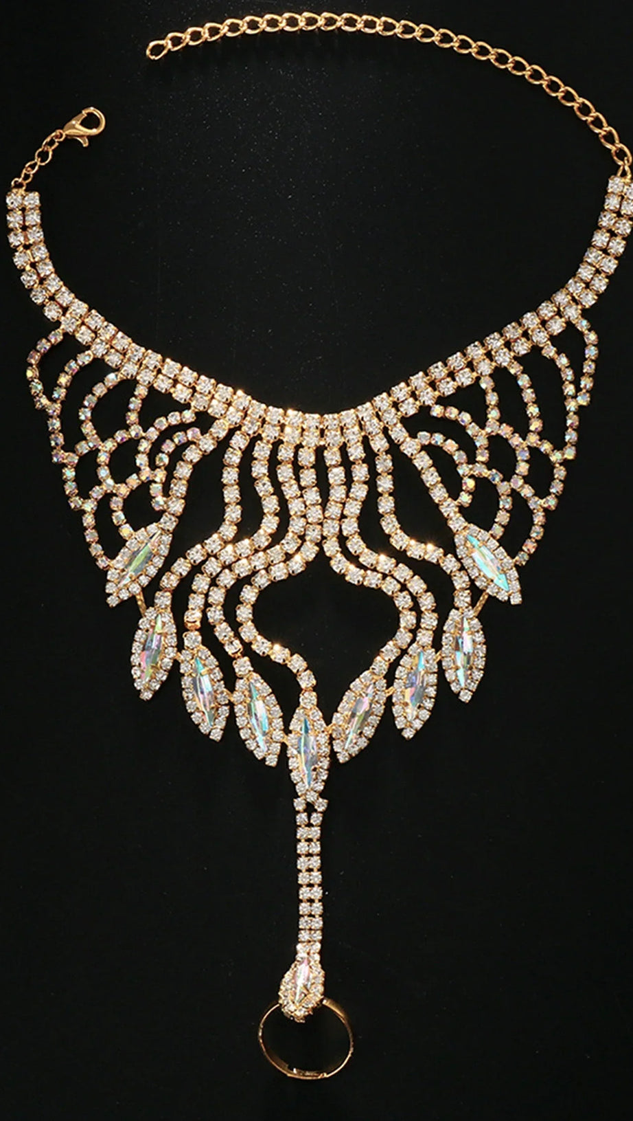 BRACCIALE CON FRANGE FLOREALI E DIAMANTI ARABIA