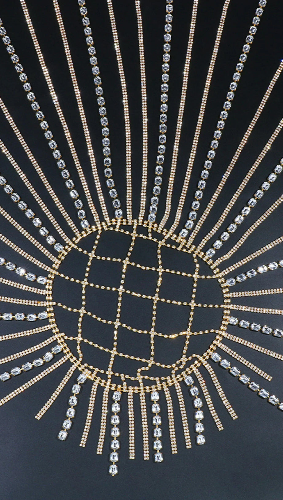 CERCHIETTO PER CAPELLI CON FRANGE DI CRISTALLI E DIAMANTI BRINY