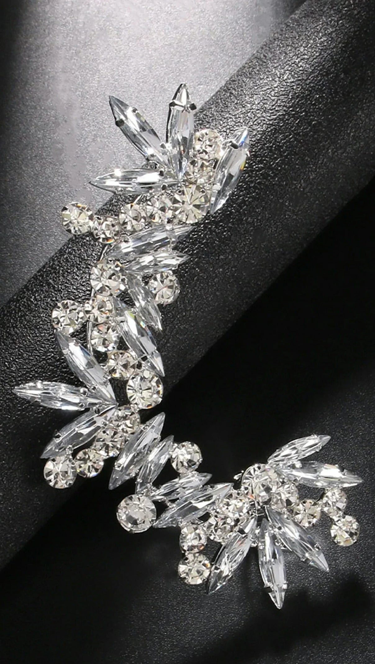 AIIZIE DANETTA FLORAL RHINESTONE EAR CLIPS - product image