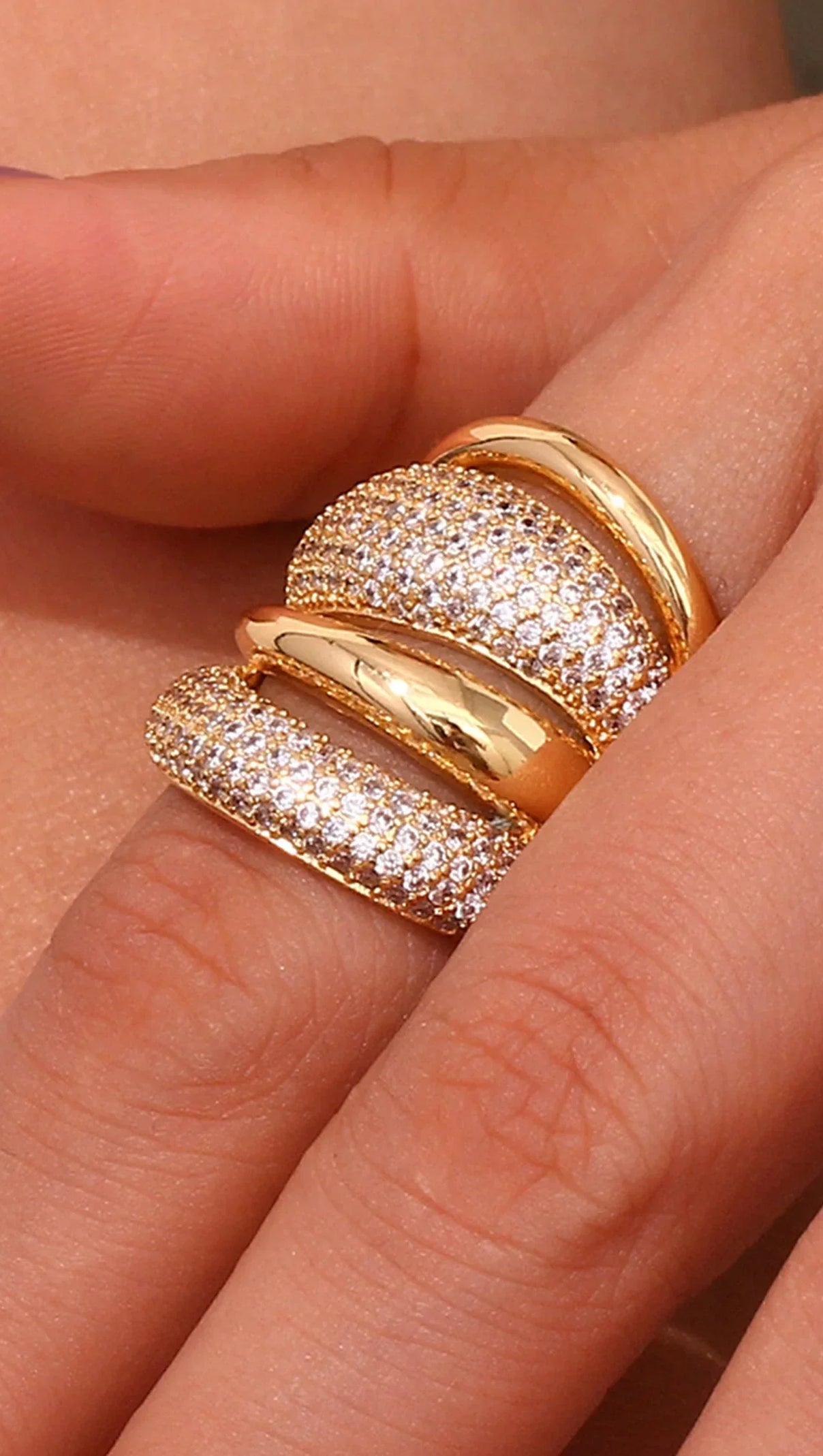 AIIZIE DAMIA DIAMOND METAL RING - product image