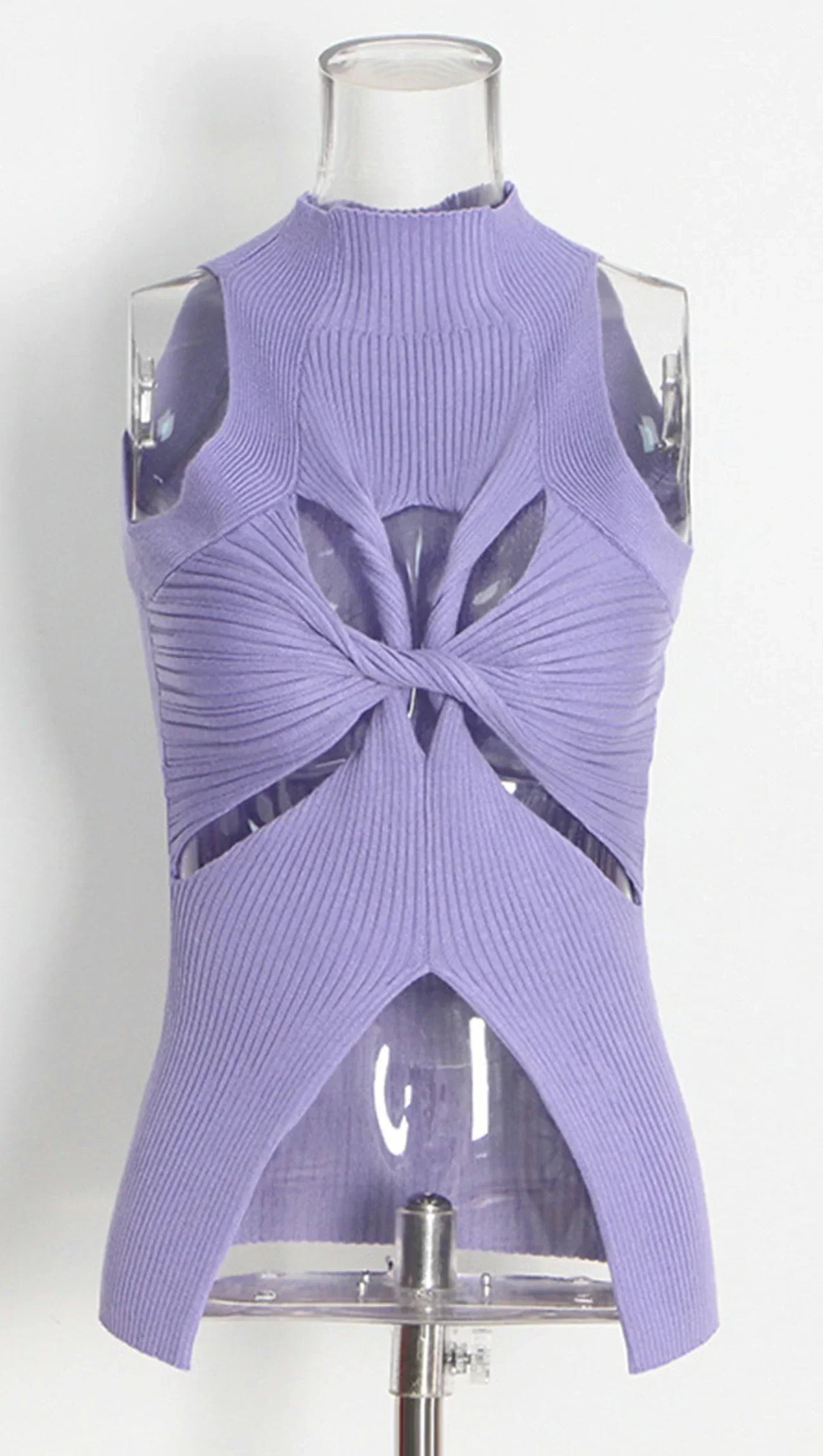 Alyzah Irregularly Cutout Knit Top