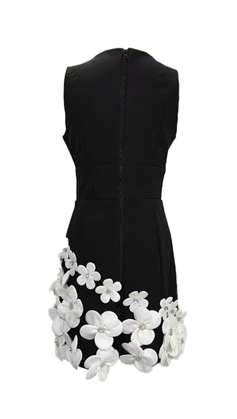 BLACK AND WHITE MINI DRESS