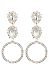 Deeandra Floral Diamond Hoop Earrings