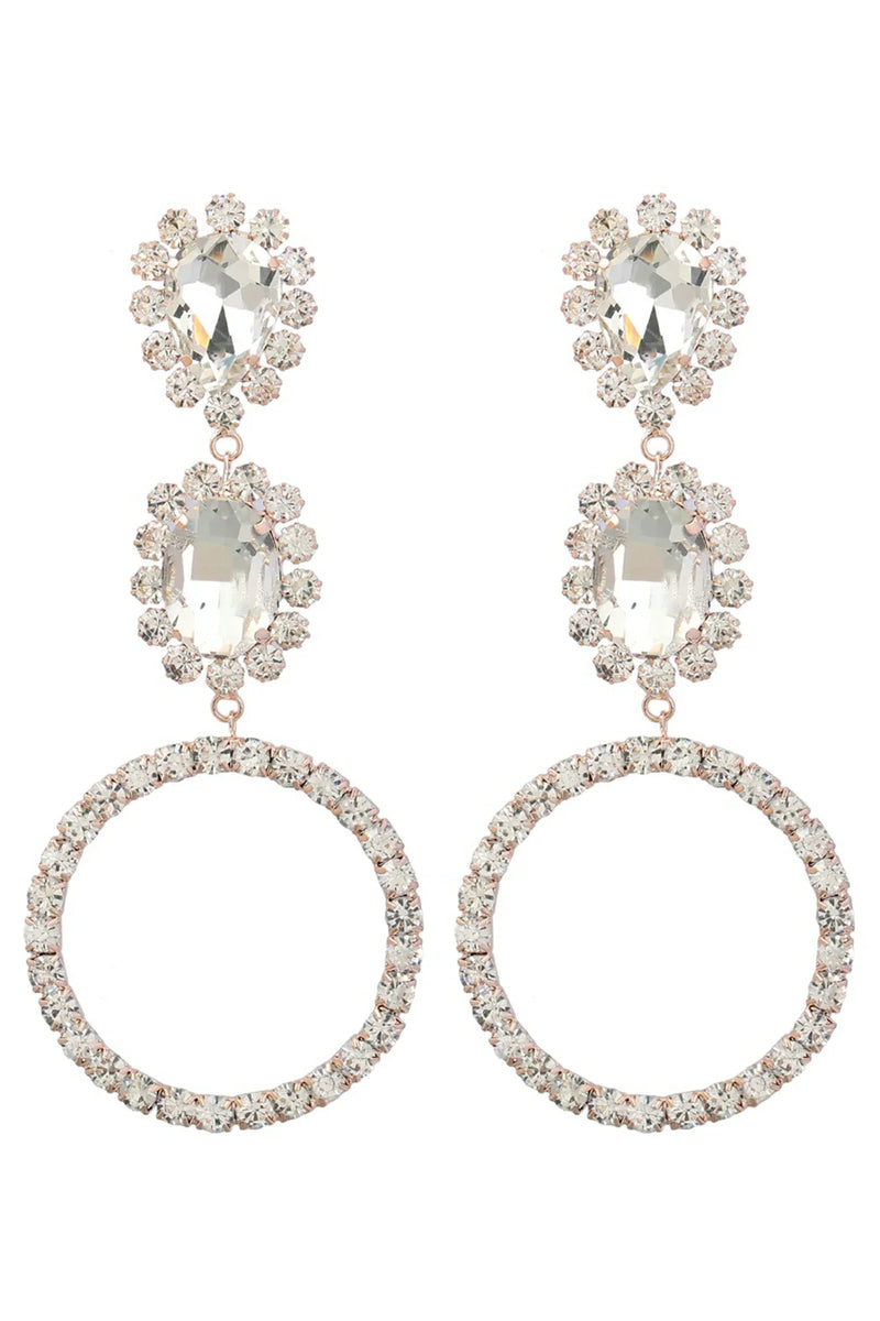 Deeandra Floral Diamond Hoop Earrings