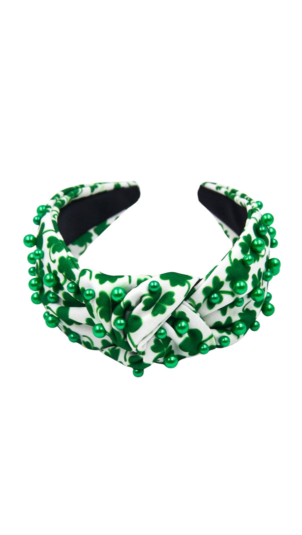 AIIZIE GREEN PEARL CLOVER HEADBAND - product image
