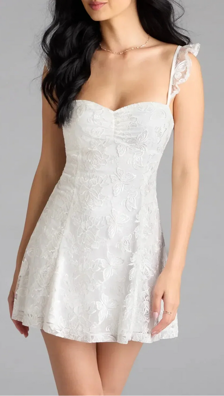 BUTTERFLY LACE-UP SKATER DRESS