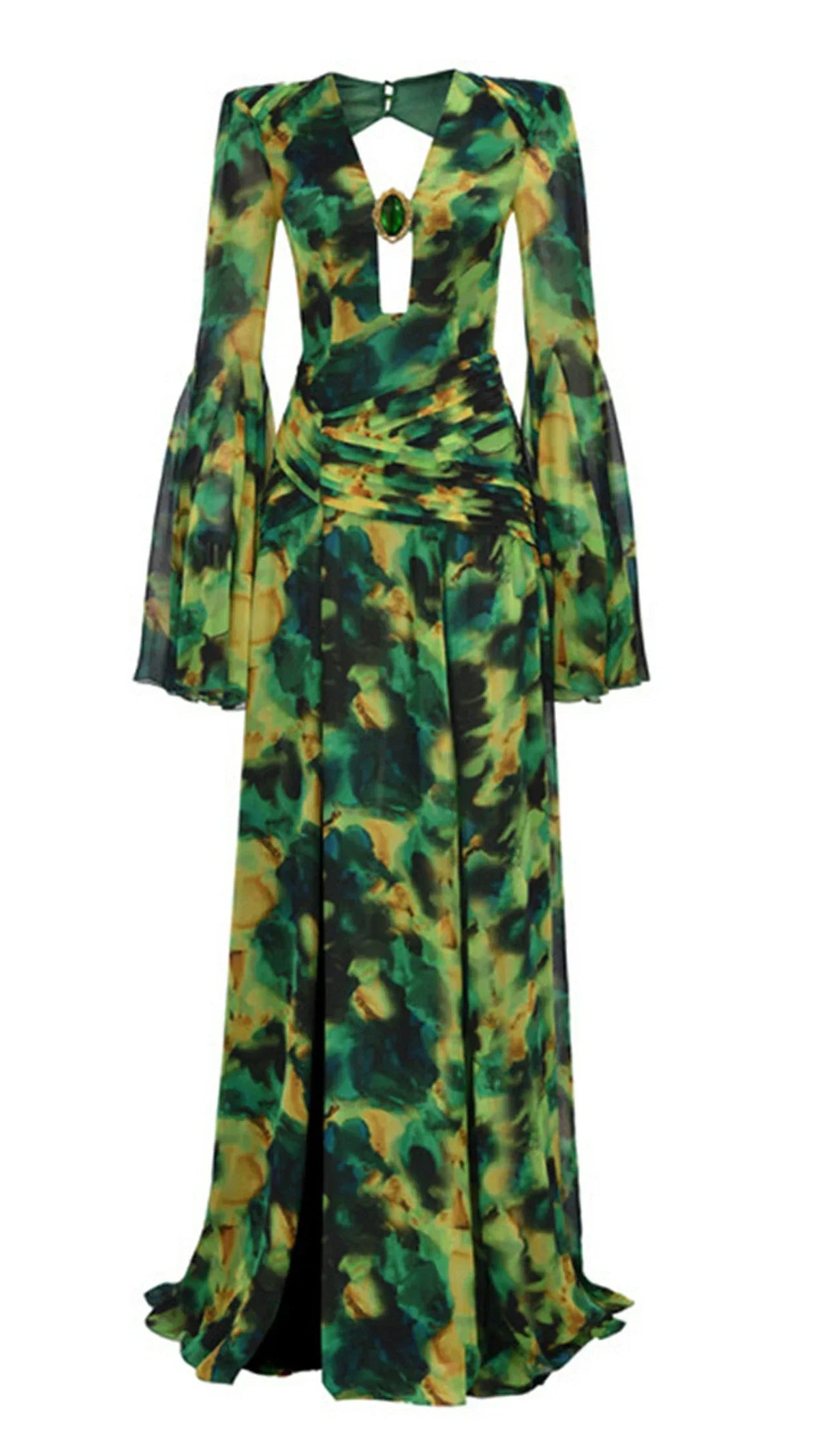 AIIZIE VITALEAS PRINTED CHIFFON MAXI DRESS - product image