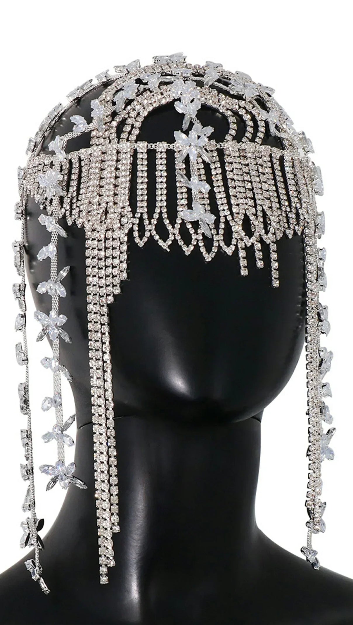 AIIZIE BRINNAN DIAMOND FLORAL FRINGE HAIRBAND - product image