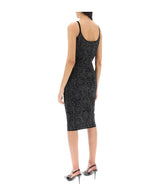 BAROCCO JACQUARD KNITTED MIDI DRESS IN BLACK