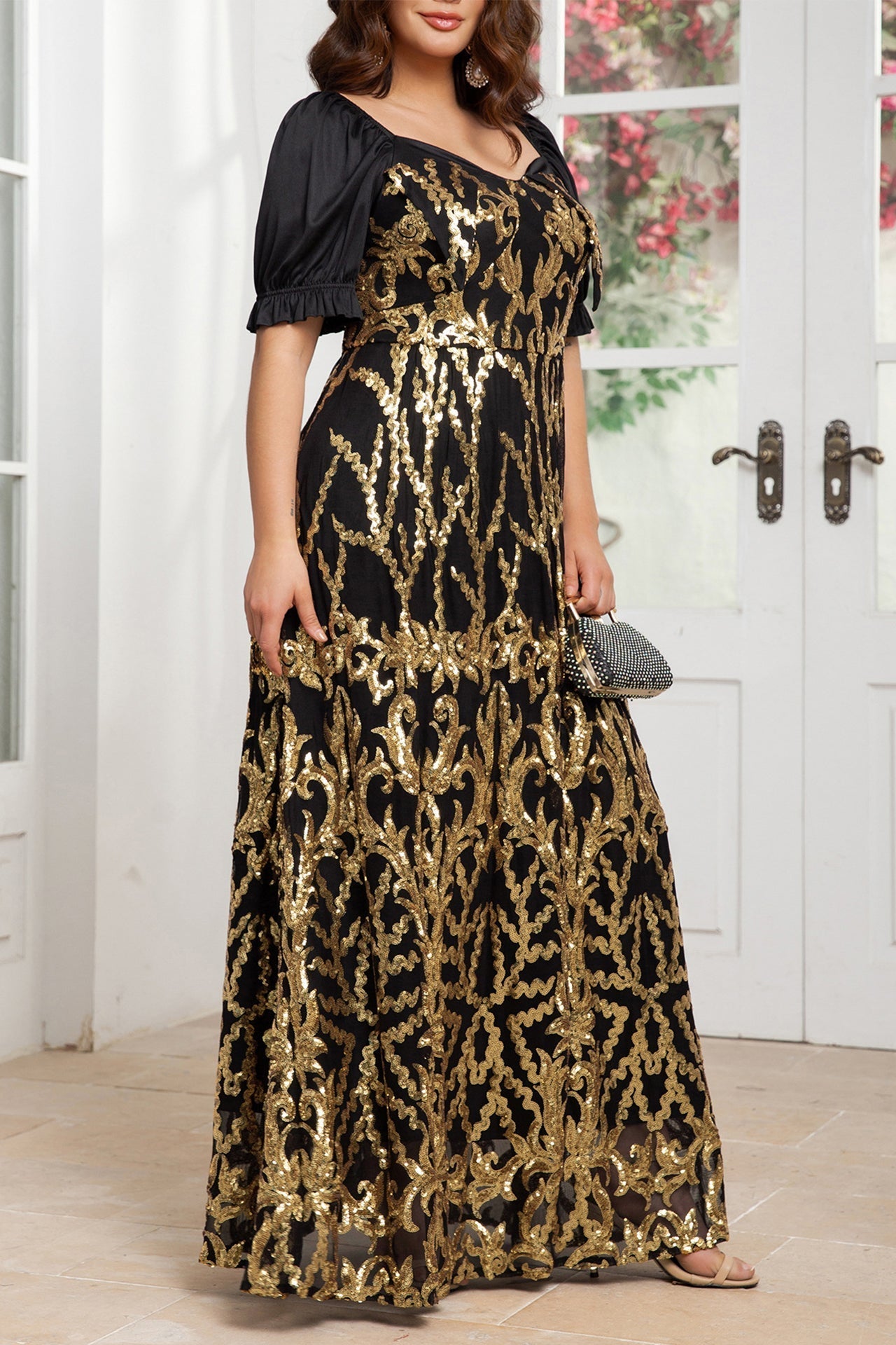 AIIZIE AZALEA SHORT SLEEVE MAXI DRESS - product image
