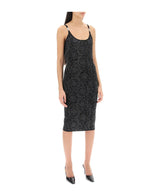 BAROCCO JACQUARD KNITTED MIDI DRESS IN BLACK