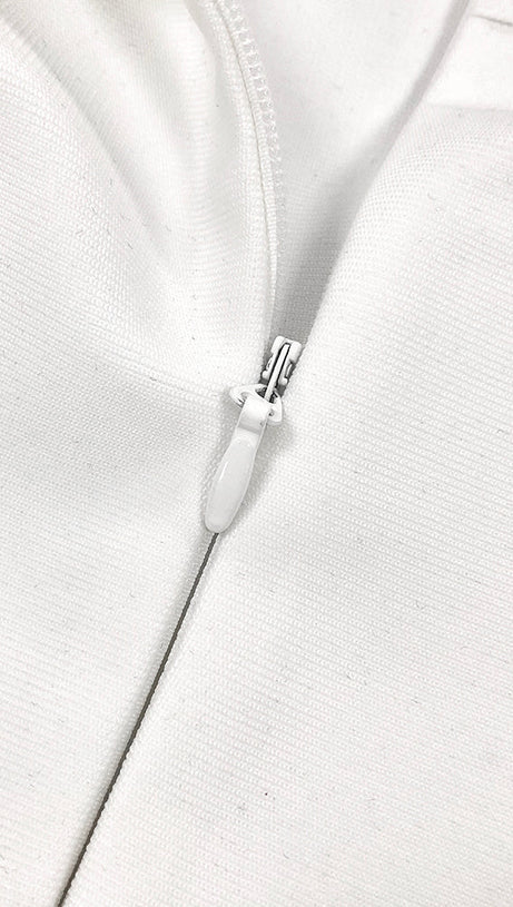 LILLIAN WAIST FLOWER RUFFLE EMBELLISHED CUT OUT MAXI DRESS