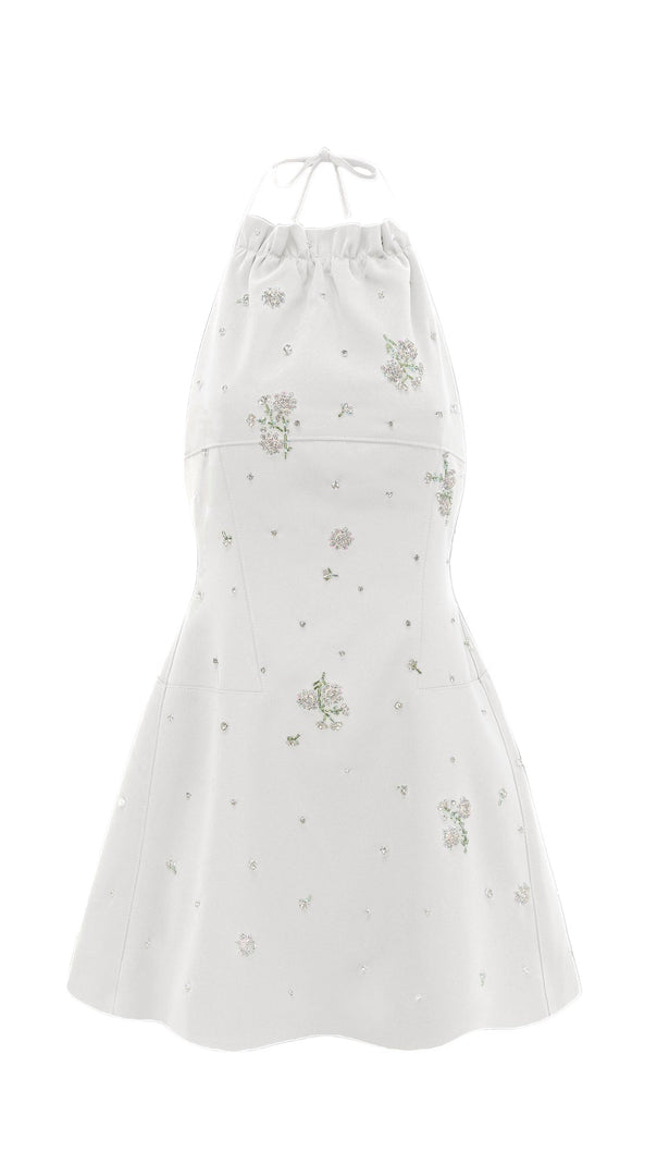 AIIZIE ARIANE CRYSTAL-EMBELLISHED SCOOP-BACK MINI DRESS - product image