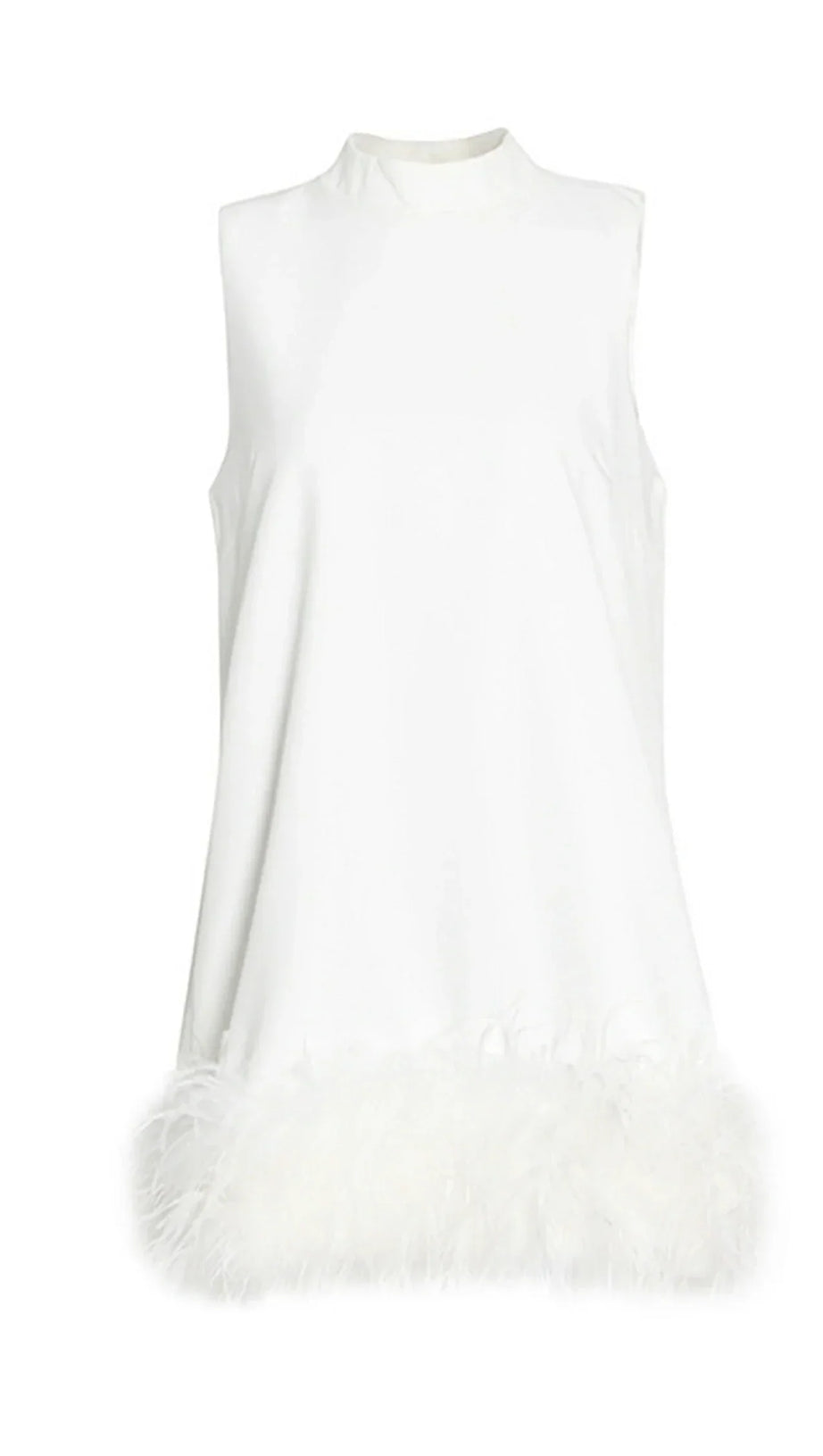 Lila ärmelloses Federkleid