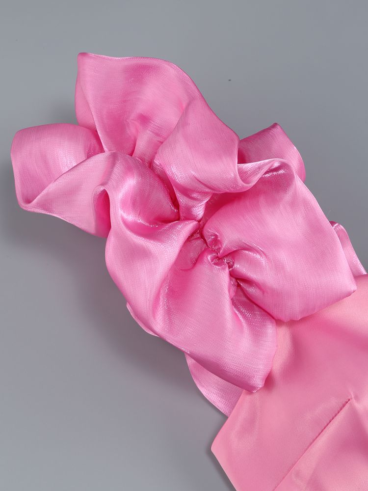 AIIZIE ANDREA PINK FLOWER TRIM STRAP MINI DRESS - product image