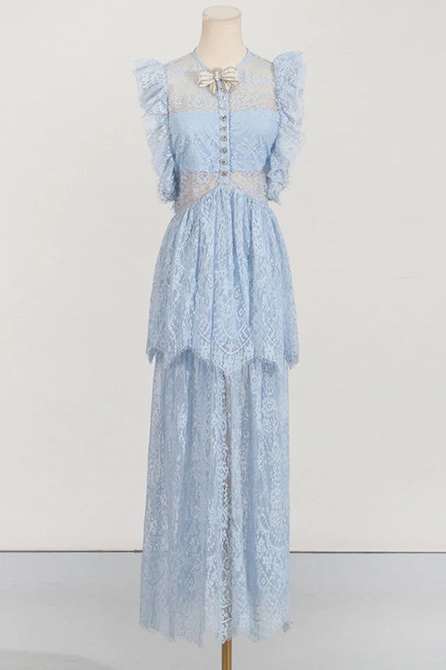 AIIZIE TIERED LACE MAXI DRESS - product image