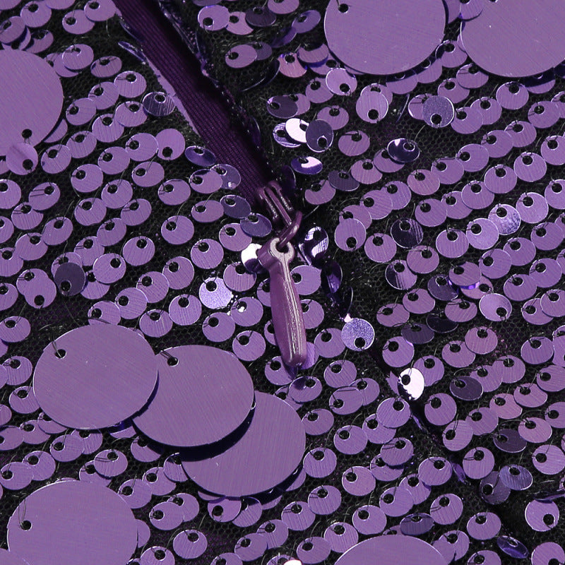 ISABELA PURPLE SEQUIN MINI DRESS - DAZZLING PARTY GLAM