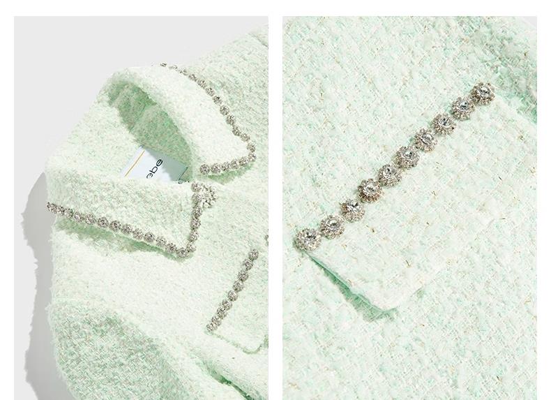 CRYSTAL EMBELLISHED TWEED SKIRT SET