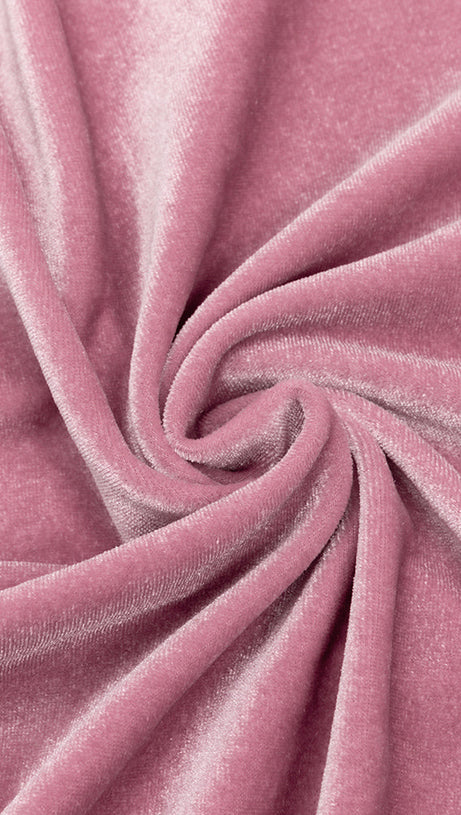 ROSE PINK SINGLE LONG SLEEVE RUCHED SIDE DETAIL MAXI DRESS