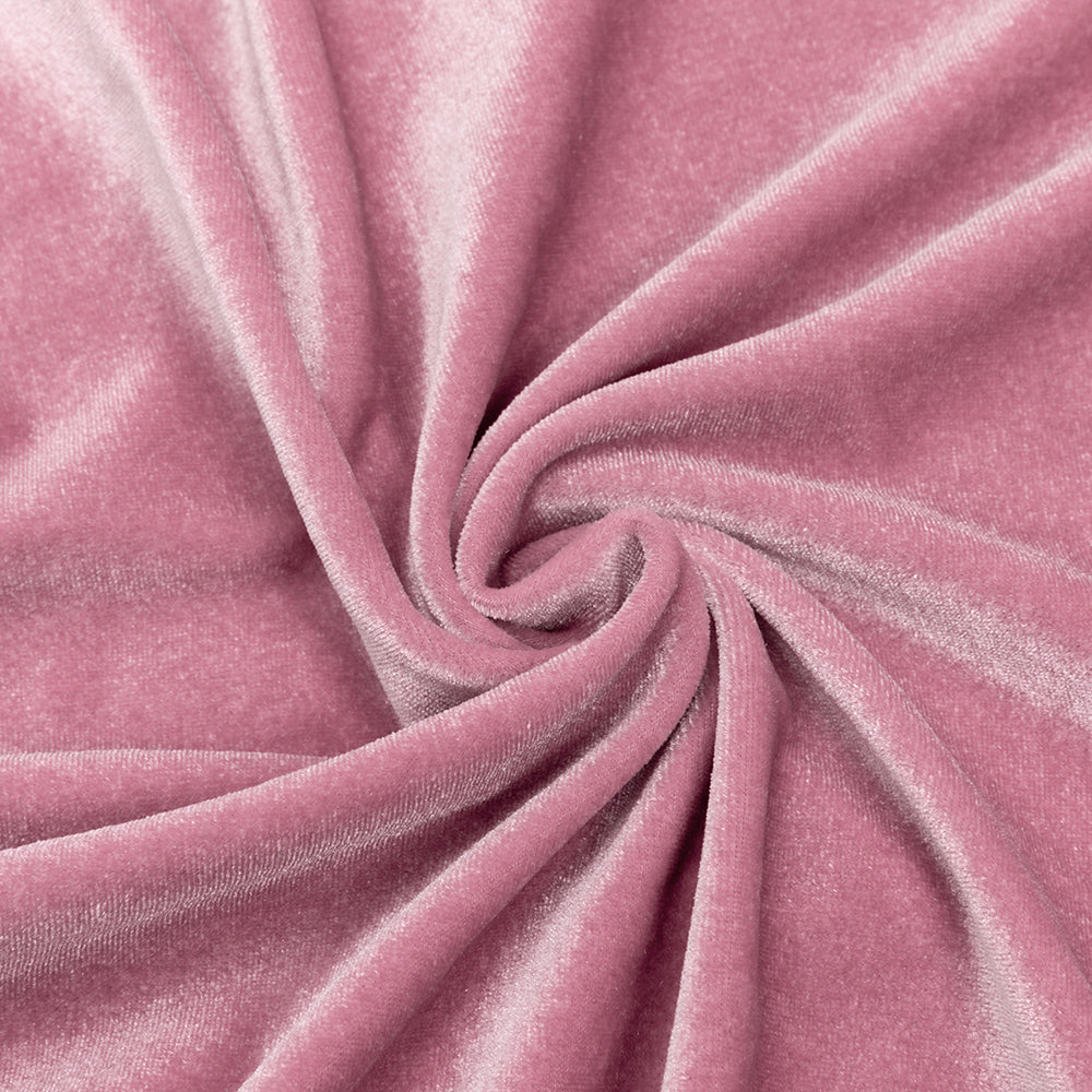 Rosafarbenes Maxikleid mit langen Ärmeln, gerafften Seitendetails
