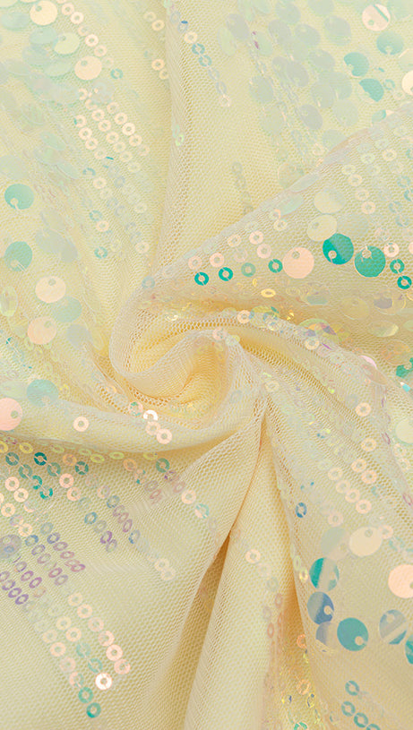 MULTICOLOR SEQUIN PATCHWORK RUFFLE HEM MERMAID MAXI DRESS