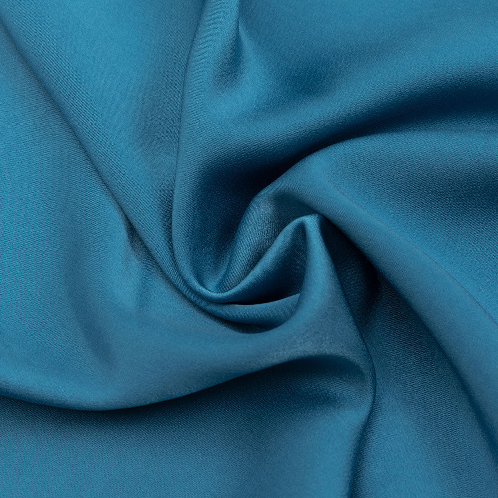AIIZIE ONE SHOULDER SPLIT THIGH SATIN DRESS IN BLUE - product image