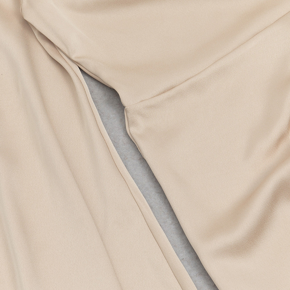 AIIZIE GOLD ONE-SHOULDER RUFFLE ASYMMETRICAL HEM DRESS - product image
