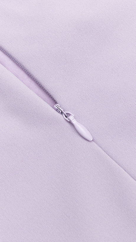 RUCHED RUFFLE TRIM MERMAID HEM BLOUSE SKIRT