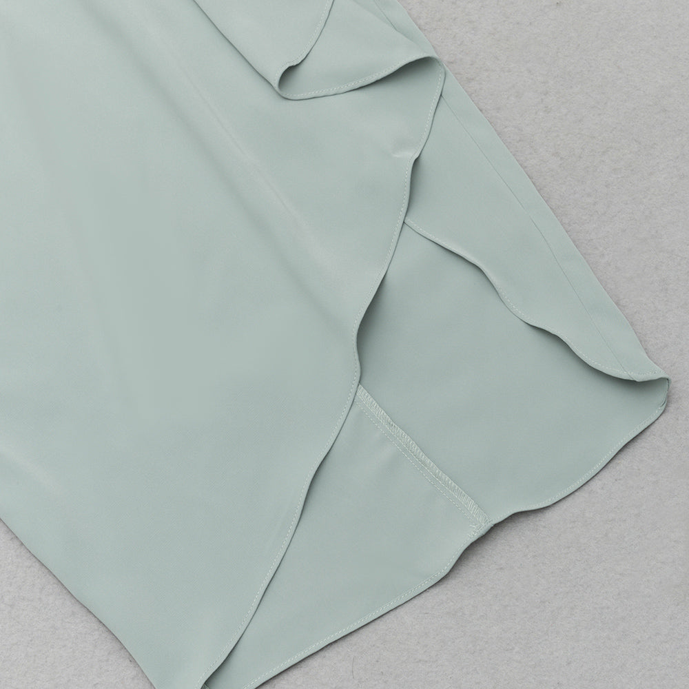 AIIZIE SOLID BATWING SLEEVE WRAP HEM DRESS - product image