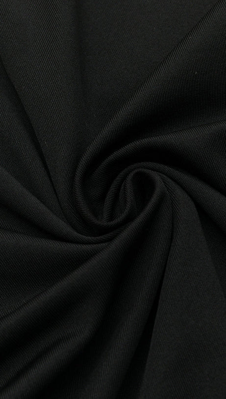 MESH SLEEVE SPLIT HEM FITTED DRESS